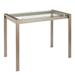 Fuji Counter Table in Antique Metal and Clear Glass - antique/clear glass - antique/clear glass