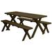 Pine 4' Cross-Leg Picnic Table with 2 Benches