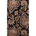 Black Floral Paisley Oriental Area Rug Wool Hand-tufted Foyer Carpet - 5'0" x 8'0"