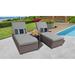 Monterey Wheeled Chaise Set of 2 Outdoor Wicker Patio Furniture and Side Table