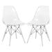 LeisureMod Dover Acrylic Transparent Dining Chair (Set of 2)