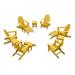 Nelson 6-piece Adirondack Chair Set with 3 Ottomans and 3 Side Tables by Havenside Home