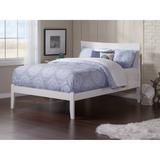 Metro Full Platform Bed with USB Charging Station in White