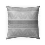 ARTISAN TRIBAL GREY Indoor|Outdoor Pillow By Kavka Designs - 18X18
