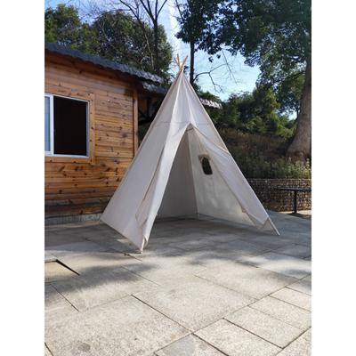 8 Ft Super Large Kid's Teepee Tent for Indoor And Outdoor- Off White - 1pc