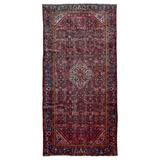 FineRugCollection Handmade Semi-Antique Persian Hamadan Red Oriental Rug (5'1 x 10'8)