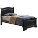 Louis Phillipe Faux Leather and Wood Bed