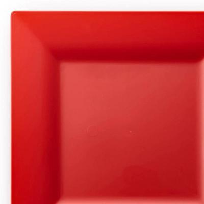 Modern Solid Square Disposable Plastic Plate Packs - Party Supplies