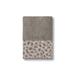 Authentic Hotel and Spa Turkish Cotton Cheetah Jacquard Trim Dark Grey Washcloth