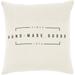 Karson Cream Modern Farmhouse Poly Fill Throw Pillow (20" x 20")