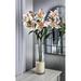 Natural Touch Lilies, Three Per Stem, Two Open, One Closed (Set of 3) - White Pink