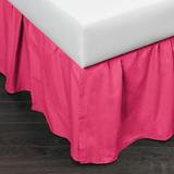 Brighton Hot Pink Cotton 24-inch Drop 3 Piece Tuck in Bed Skirt