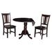 42" Dual Drop Leaf Table with 2 San Remo Chairs