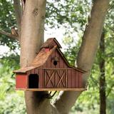 Glitzhome 20.75"W Extra-Large Farmhouse Rustic Wood Barn Birdhouse - 20.75" W x 14.96" H x 8.27" D