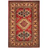 Handmade One-of-a-Kind Kazak Wool Rug (Afghanistan) - 2' x 3'