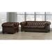 Maryport Top Grain Leather Sofa and Armchair Set