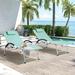 Outdoor Adjustable Reclining Aluminum Chaise Lounge Chairs (Set of 2)