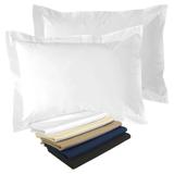 Cotton Blend Poplin Tailored Decorative Pillow Shams (Pack of 2)