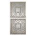 Uttermost Sorbolo Squares Decorative Mirror (Set of 2) - Silver - 20x20x0.75