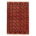 ECARPETGALLERY Hand-knotted Turkman Dark Copper Wool Rug - 4'3 x 6'4