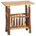 Hickory Log Rectangular Magazine End Table