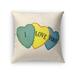 Kavka Designs green/ yellow/ blue/ red i love you accent pillow with insert