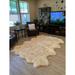 Highland Select Natural Long Wool Sheepskin 8 Pelt Shag Rug - 5'5" x 6'8"