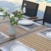 Heck Extendable Teak Outdoor Dining Set for 8/12 Person, Aluminum, by HIGOLD