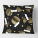 Designart 'Gold Retro Circular Pattern' Mid-Century Modern Throw Pillow