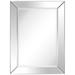 Modern Beveled Rectangular Wall Mirror,Bathroom,Bedroom,Living Room,Ready to Hang - 30 in. x 1.24 in. x 40 in.