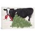 iCanvas "Christmas On The Farm II - Cow with Tree" by Tara Reed