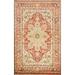 Traditional Geometric Heriz Oriental Area Rug Handmade Wool Carpet - 4'1" x 6'3"