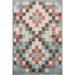 Contemporary Checkered Gabbeh Kashkoli Oriental Area Rug Wool Handmade - 4'8" x 6'4"