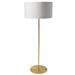 Dainolite Maine 1 Light Floor Lamp - Aged Brass - White Drum Shade