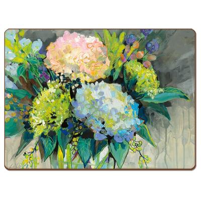 Cala Home Hardboard Placemats - White Marble - Set of 4 - 15.5x11.25x.232