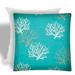 Joita FLOATING CORAL Aqua Indoor/Outdoor - Zippered Pillow Cover with Insert