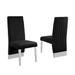 Best Quality Furniture Dining Chair includes Pleated Back, Nailhead-Trimmed, Chrome-Legged Chair (Set of 2)