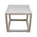 Artissance Reclaimed Wood Peking Square Side Table With Weathered White Wash Finish, 20 Inch Tall