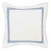 Laura Ashley Mila White/Blue Cotton European 1-Piece Sham 26" X 26"