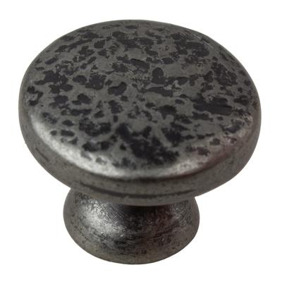 GlideRite 5-Pack 1-1/8 in. Weathered Nickel Hammered Cabinet Knobs - Weathered Nickel