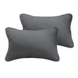 Sorra Home Sloane Charcoal Grey 13 x 20-inch Indoor/ Outdoor Pillow Set