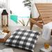 Humble + Haute Black Buffalo Plaid Indoor/ Outdoor Square Floor Pillow - 26 in w x 26 in d