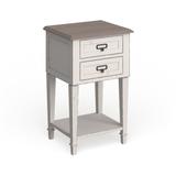 The Gray Barn Heart and Soil Weathered Oak and White Wash Distressed Finish Wood Nightstand