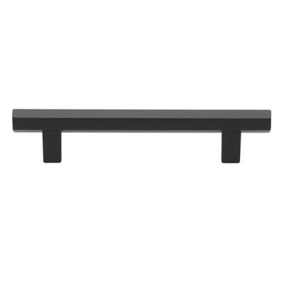 GlideRite 10-Pack 5-inch Center Solid Hexagon Bar Pull Matte Black