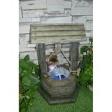 Fountain-Wishing Well With Pouring Bucket & LED