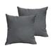 Sorra Home Sloane Charcoal Grey 18 x 18-inch Indoor/ Outdoor Knife Edge Pillow Set