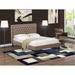 East West Furniture Platform Bed - Linen Fabric Bed - Headboard with Button Tufted Trim Design - (Size/Color options)