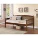 Elegant Wooden Daybed, Antique Oak Brown