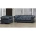 Wigan Top Grain Leather Sofa and Armchair Set