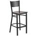 Grid Back Metal Restaurant Barstool - 19"W x 19.5"D x 42.25"H - 19"W x 19.5"D x 42.25"H